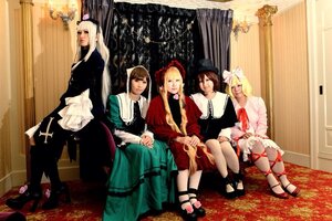 Rating: Safe Score: 0 Tags: blonde_hair curtains dress hair_ornament long_hair multiple_boys multiple_cosplay multiple_girls sitting tagme User: admin