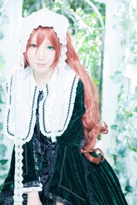 Rating: Safe Score: 0 Tags: 1girl bangs blurry blurry_background blurry_foreground depth_of_field frills head_scarf lips long_hair looking_at_viewer megurine_luka photo red_eyes red_hair smile solo suiseiseki very_long_hair User: admin