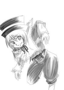 Rating: Safe Score: 0 Tags: 1girl belt capelet frills greyscale hat image long_sleeves looking_at_viewer monochrome ribbon short_hair simple_background smile solo souseiseki striped vertical_stripes white_background User: admin