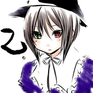 Rating: Safe Score: 0 Tags: 1girl animal_ears blush cat_ears feathers green_eyes heterochromia image looking_at_viewer red_eyes short_hair solo souseiseki upper_body User: admin
