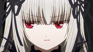 Rating: Safe Score: 0 Tags: 1girl bangs black_ribbon blush close-up dress eyebrows_visible_through_hair hair_ribbon image long_hair looking_at_viewer parted_lips ribbon silver_hair simple_background solo suigintou User: admin
