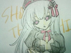 Rating: Safe Score: 0 Tags: 1girl bangs dress eyebrows_visible_through_hair hair_ribbon hat image long_hair looking_at_viewer puffy_short_sleeves puffy_sleeves ribbon solo suigintou traditional_media upper_body User: admin