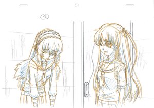 Rating: Safe Score: 0 Tags: 2girls barasuishou image long_hair long_sleeves monochrome multiple_girls pair school_uniform suigintou upper_body User: admin