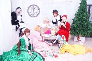 Rating: Safe Score: 0 Tags: blonde_hair book brown_hair card dress hat long_hair multiple_cosplay multiple_girls pantyhose sitting suiseiseki tagme User: admin