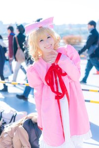 Rating: Safe Score: 0 Tags: 1girl blonde_hair blurry blurry_background blurry_foreground depth_of_field dress hat hinaichigo long_sleeves looking_at_viewer multiple_boys outdoors photo ribbon smile solo solo_focus User: admin