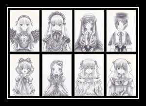 Rating: Safe Score: 0 Tags: 6+girls dress greyscale hairband hat image long_hair long_sleeves looking_at_viewer monochrome multiple multiple_girls ribbon shinku short_hair siblings sisters smile suigintou suiseiseki tagme twins twintails wings User: admin