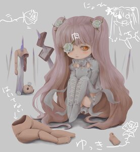 Rating: Safe Score: 0 Tags: 1girl boots doll_joints dress eyepatch flower hair_flower hair_ornament image joints kirakishou long_hair pink_hair rose sitting solo thighhighs very_long_hair white_flower white_rose User: admin