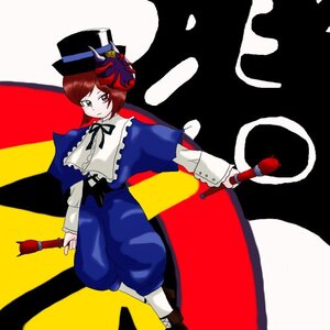 Rating: Safe Score: 0 Tags: 1girl brown_hair cane capelet dress green_eyes hat heterochromia holding image long_sleeves short_hair solo souseiseki standing top_hat User: admin