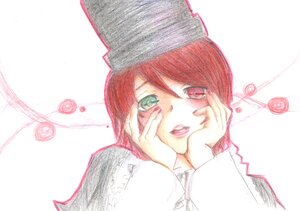 Rating: Safe Score: 0 Tags: 1girl blush candy food hands_on_own_cheeks hands_on_own_face hat image lollipop looking_at_viewer red_eyes red_hair solo souseiseki suiseiseki white_background User: admin