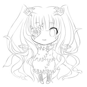 Rating: Safe Score: 0 Tags: 1girl auto_tagged bangs blush boots cross-laced_footwear dress eyebrows_visible_through_hair eyepatch flower full_body greyscale hair_ornament image kirakishou lineart long_hair looking_at_viewer monochrome rose simple_background smile solo striped very_long_hair white_background User: admin