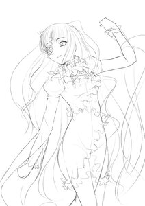 Rating: Safe Score: 0 Tags: 1girl araya_kei blunt_bangs dress flower_eyepatch frilled_dress frills greyscale image kirakishou lineart long_hair long_sleeves monochrome rozen_maiden simple_background sketch smile solo standing thighhighs very_long_hair walking white_background User: admin