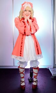 Rating: Safe Score: 0 Tags: 1girl blonde_hair bloomers bow cross-laced_footwear dress full_body hinaichigo ribbon shoes smile solo standing underwear User: admin