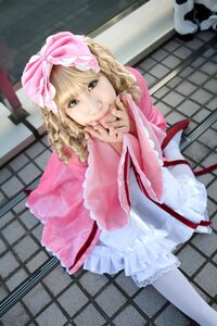 Rating: Safe Score: 0 Tags: 1girl blonde_hair blurry bow chain-link_fence curly_hair depth_of_field dress drill_hair fence frills hair_bow hina_ichigo hinaichigo indoors long_sleeves looking_at_viewer pink_bow pink_ribbon ribbon shouji sliding_doors smile solo tile_wall tiles User: admin