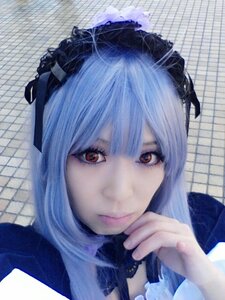 Rating: Safe Score: 0 Tags: 1girl blue_hair brick_wall chain-link_fence closed_mouth fence fishnets hexagon honeycomb_(pattern) honeycomb_background long_hair looking_at_viewer photo portrait red_eyes shouji sliding_doors smile solo suigintou tile_floor tile_wall tiles User: admin