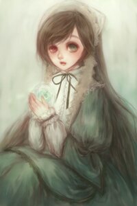 Rating: Safe Score: 0 Tags: 1girl bad_id bad_pixiv_id bangs black_ribbon brown_hair dress frills green_dress green_eyes hairband heterochromia highres holding image long_hair long_sleeves looking_at_viewer red_eyes ribbon rozen_maiden solo suiseiseki very_long_hair yukishiro_(hitsuji) User: admin