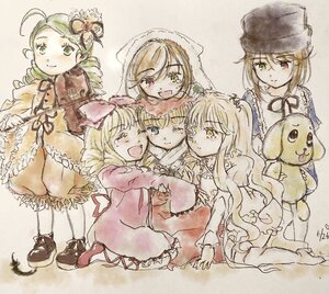Rating: Safe Score: 0 Tags: 6+girls blonde_hair blue_eyes bow brown_hair dress green_eyes hair_ornament hat head_scarf heterochromia hina_ichigo image kanaria long_hair long_sleeves multiple multiple_girls open_mouth red_eyes shinku siblings sisters smile souseiseki suigintou suiseiseki tagme traditional_media twins User: admin