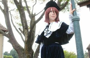 Rating: Safe Score: 0 Tags: 1girl bangs day hat long_sleeves outdoors pink_hair solo souseiseki tree User: admin