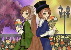 Rating: Safe Score: 0 Tags: 2girls back-to-back bouquet brown_hair dress flower green_dress green_eyes hat heterochromia image long_hair long_sleeves looking_at_viewer multiple_girls pair red_eyes rose short_hair siblings sisters smile souseiseki suiseiseki top_hat twins watering_can yellow_flower yellow_rose User: admin