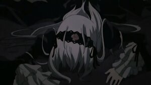 Rating: Safe Score: 0 Tags: 1girl dress facing_away frilled_sleeves frills image long_hair long_sleeves ribbon solo suigintou User: admin