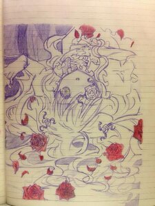 Rating: Safe Score: 0 Tags: 1girl flower image kirakishou long_hair looking_at_viewer petals red_flower red_rose rose rose_petals solo spot_color traditional_media User: admin