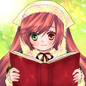 Rating: Safe Score: 0 Tags: 1girl blush book bug butterfly food green_eyes head_scarf heterochromia holding image insect long_hair red_eyes ribbon smile solo suiseiseki twintails User: admin