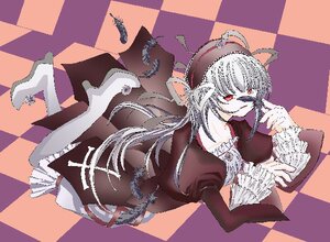 Rating: Safe Score: 0 Tags: 1girl argyle argyle_background argyle_legwear bathtub black_rock_shooter_(character) board_game bug butterfly card checkerboard_cookie checkered checkered_background checkered_floor checkered_kimono checkered_scarf checkered_skirt chess_piece chibi_inset colorful cookie diamond_(shape) flag flaming_eye floor gohei gothic_lolita himekaidou_hatate holding_flag image insect king_(chess) knight_(chess) lolita_fashion lolita_hairband long_hair lying mirror on_back on_floor perspective pixel_art plaid_background playing_card race_queen red_eyes reflection reflective_floor rook_(chess) shide solo suigintou thighhighs tile_floor tile_wall tiles vanishing_point wings yagasuri User: admin