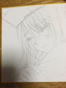 Rating: Safe Score: 0 Tags: 1girl eyebrows_visible_through_hair hat image monochrome sketch smile solo souseiseki traditional_media yumeki_kokoro User: admin