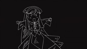 Rating: Safe Score: 0 Tags: 1girl :d black_background bow capelet dress eyebrows_visible_through_hair greyscale hat image long_hair long_sleeves monochrome open_mouth outstretched_arms ribbon simple_background smile solo spread_arms suiseiseki User: admin