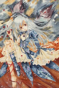 Rating: Safe Score: 0 Tags: 1girl acrylic_paint_(medium) bad_id bad_pixiv_id chinako cross doll_joints dress frills image joints long_hair long_sleeves nib_pen_(medium) painting_(medium) petals photoshop_(medium) red_eyes ribbon rose rozen_maiden shoes silver_hair solo solo_shoe suigintou traditional_media watercolor_(medium) wings User: admin