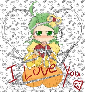Rating: Safe Score: 0 Tags: 1girl blush dress green_eyes green_hair image kanaria microphone musical_note solo User: admin