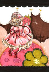 Rating: Safe Score: 0 Tags: 1girl blonde_hair bow dress food frills fruit hair_bow heart hina_ichigo hinaichigo image pillow pink_bow pink_dress shoes short_hair solo strawberry striped yellow_eyes User: admin
