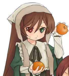 Rating: Safe Score: 0 Tags: apple auto_tagged blush brown_hair dress food fruit green_eyes head_scarf heterochromia holding holding_food holding_fruit image long_sleeves mandarin_orange orange pumpkin red_eyes siblings solo souseiseki suiseiseki tomato twins vegetable User: admin