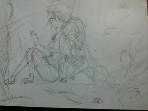 Rating: Safe Score: 0 Tags: 2girls butterfly closed_eyes dress hat image long_hair long_sleeves monochrome multiple_girls pair short_hair sketch smile souseiseki suiseiseki very_long_hair yuri User: admin