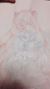 Rating: Safe Score: 0 Tags: 1girl auto_tagged dress flower image kirakishou long_hair photo solo traditional_media yellow_eyes User: admin
