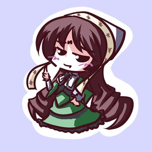 Rating: Safe Score: 0 Tags: 1girl black_eyes blush_stickers brown_hair chibi dress hairband image long_hair long_sleeves solo star_(symbol) striped suiseiseki very_long_hair User: admin