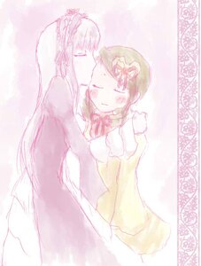 Rating: Safe Score: 0 Tags: 2girls akemi_homura black_hair blush bow closed_eyes dress elbow_gloves gloves hair_ribbon image kanaria long_hair multiple_girls pair ribbon short_hair smile suigintou yuri User: admin