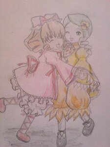 Rating: Safe Score: 0 Tags: 2girls blonde_hair bloomers bow dress drill_hair hair_bow hakurei_reimu hat hina_ichigo hinaichigo image kanaria kirisame_marisa long_sleeves multiple_girls one_eye_closed pair smile traditional_media watercolor_(medium) User: admin