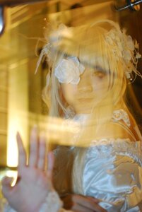 Rating: Safe Score: 0 Tags: 1girl blonde_hair blurry blurry_foreground depth_of_field dress flower gloves kirakishou long_hair motion_blur smile solo yellow_eyes User: admin