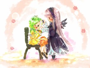 Rating: Safe Score: 0 Tags: 2girls blush dress green_hair image kanaria long_hair multiple_girls pair sitting suigintou yuri User: admin