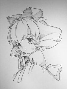 Rating: Safe Score: 0 Tags: 1girl bangs bow cirno eyebrows_visible_through_hair greyscale hair_bow hinaichigo ice ice_wings image looking_at_viewer monochrome ribbon short_hair short_sleeves solo traditional_media upper_body wings User: admin