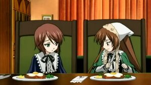 Rating: Safe Score: 0 Tags: 2girls brown_hair curry dress eating food fork green_eyes head_scarf image long_hair long_sleeves multiple_girls pair pizza plate ribbon siblings sisters souseiseki suiseiseki table twins User: admin