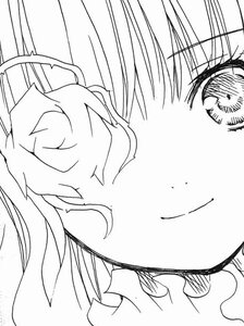 Rating: Safe Score: 0 Tags: 1girl close-up greyscale image kirakishou lineart monochrome solo yakumo_ran User: admin