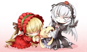 Rating: Safe Score: 0 Tags: 2girls >_< black_dress black_wings blonde_hair bonnet bow chibi closed_eyes commentary_request dress drill_hair flower flying_sweatdrops frills gothic_lolita hairband image kunkun lolita_fashion lolita_hairband long_hair long_sleeves mtyy multiple_girls pair photoshop_(medium) red_dress rose rozen_maiden shinku silver_hair sleeping stuffed_animal stuffed_dog suigintou twintails wings User: admin