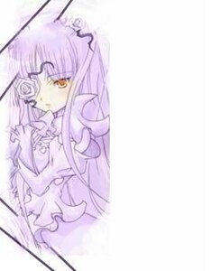 Rating: Safe Score: 0 Tags: 1girl bangs dress flower frills image kirakishou long_hair long_sleeves looking_at_viewer purple_hair rose simple_background solo very_long_hair white_background yellow_eyes User: admin