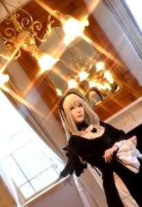 Rating: Safe Score: 0 Tags: 1girl black_dress blonde_hair dress indoors lips long_hair long_sleeves solo standing suigintou sunlight User: admin