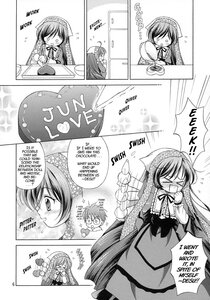Rating: Safe Score: 0 Tags: 1boy ? blush comic doujinshi doujinshi_#104 dress eighth_note english_text food glasses greyscale hairband heart image long_hair long_sleeves monochrome multiple multiple_girls sparkle suiseiseki User: admin