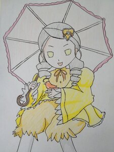 Rating: Safe Score: 0 Tags: 1girl :d dress drill_hair hair_ornament holding holding_umbrella image kanaria open_mouth parasol rain raincoat shared_umbrella smile solo tomoe_mami traditional_media umbrella wide_sleeves yellow_eyes User: admin