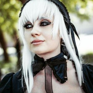 Rating: Safe Score: 0 Tags: 1girl blurry blurry_background closed_mouth depth_of_field hairband lips looking_at_viewer portrait realistic ribbon solo suigintou white_hair User: admin