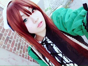 Rating: Safe Score: 0 Tags: 1girl bangs black_neckwear blue_eyes building closed_mouth collared_shirt lips long_hair looking_at_viewer red_eyes red_hair shirt solo suiseiseki upper_body User: admin