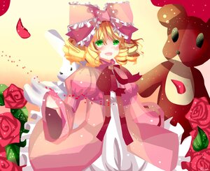 Rating: Safe Score: 0 Tags: 1girl blonde_hair blue_rose bouquet bow dress flower green_eyes hina_ichigo hinaichigo image open_mouth petals pink_flower pink_rose purple_rose red_flower red_rose rose rose_petals short_hair solo tears thorns tulip yellow_rose User: admin
